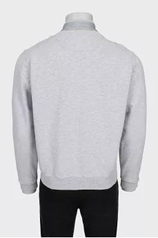 Men's gray zip-up sweatshirt