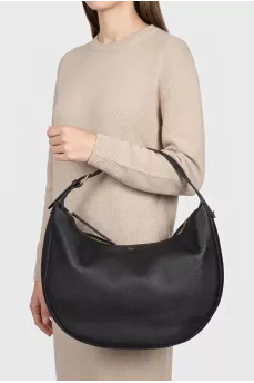 Шкіряна чорна сумка Lulu