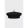 Black beret with crystals