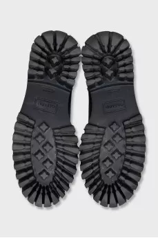 Black leather boots