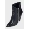 Wedge-heeled ankle boots