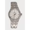Silver watch with diamonds