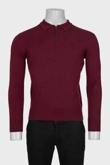 Men's red wool pullover