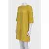 Green silk dress