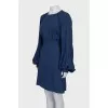 Blue dress with puff sleeves