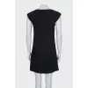 Wool dress with a shaped neckline