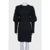 Black dress with voluminous decor