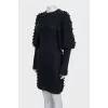 Black dress with voluminous decor