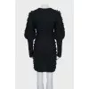 Black dress with voluminous decor