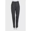 Gray wool and cashmere trousers