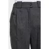 Gray wool and cashmere trousers