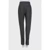 Gray wool and cashmere trousers