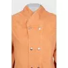 Distressed effect denim jacket with buttons