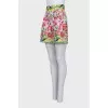 High-waisted shorts in a floral print