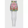 High-waisted shorts in a floral print