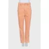 Orange straight-leg jeans