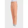 Orange straight-leg jeans