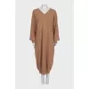 Brown wool dress