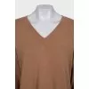 Brown wool dress