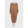 Brown wool dress
