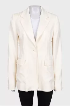 Fitted linen jacket