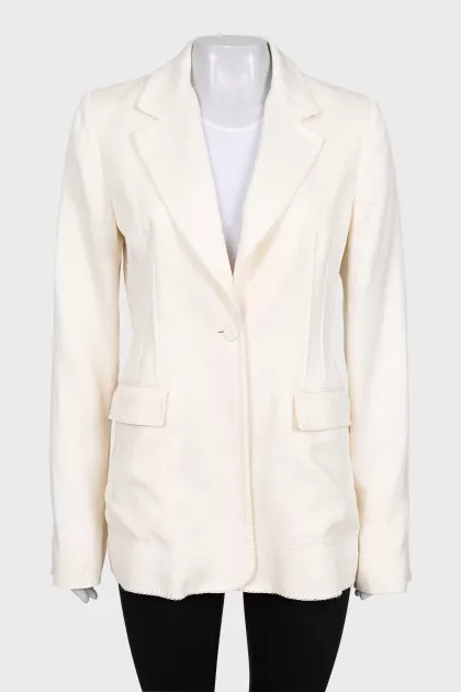Fitted linen jacket