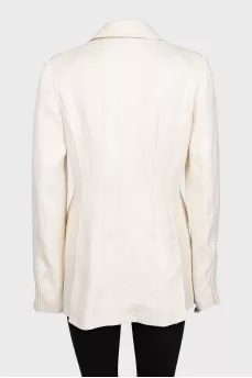 Fitted linen jacket