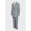 Gray suit with straight trousers