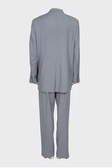 Gray suit with straight trousers