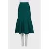 Flared skirt with shiny thread with tag