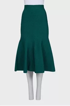 Flared skirt with shiny thread with tag