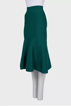 Flared skirt with shiny thread with tag