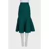 Flared skirt with shiny thread with tag