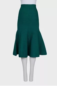 Flared skirt with shiny thread with tag