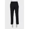 Men's straight-leg wool trousers