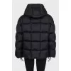 Straight button down jacket with tag
