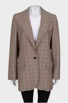 Single-breasted button-down jacket