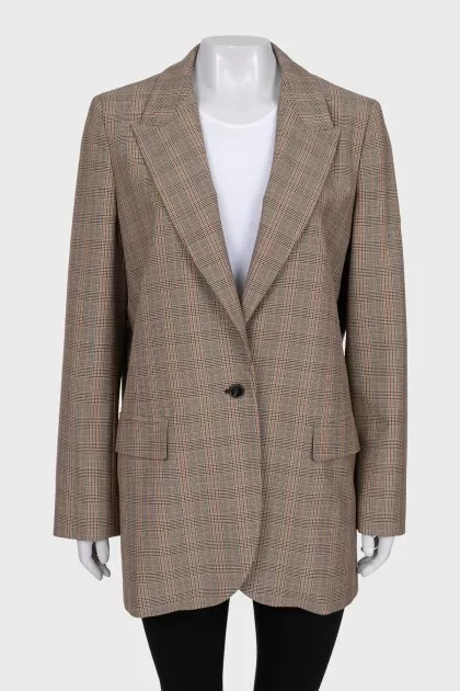 Single-breasted button-down jacket