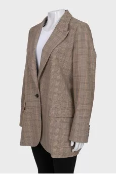 Single-breasted button-down jacket