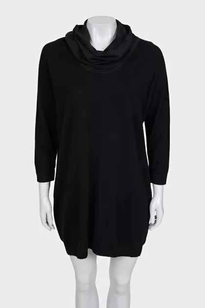 Black wool dress