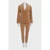Velvet suit consisting of a jacket and cropped trousers