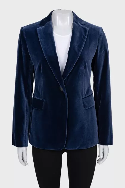 Blue velvet jacket