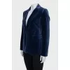 Blue velvet jacket