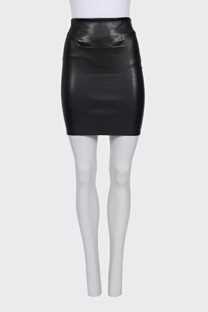 Black leather skirt