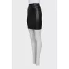 Black leather skirt