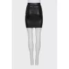 Black leather skirt