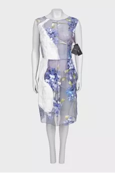 Silk sheer dress with tag