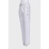 Straight-leg gray trousers
