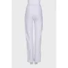 Straight-leg gray trousers