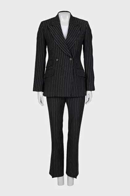 Pinstripe wool suit